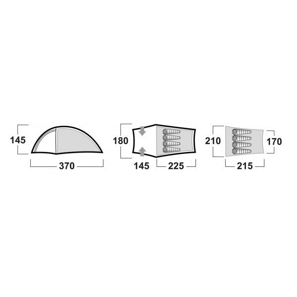 چادر اضطراری 4 نفره هاسکی مدل Extreme Lite Tent Bronder 4