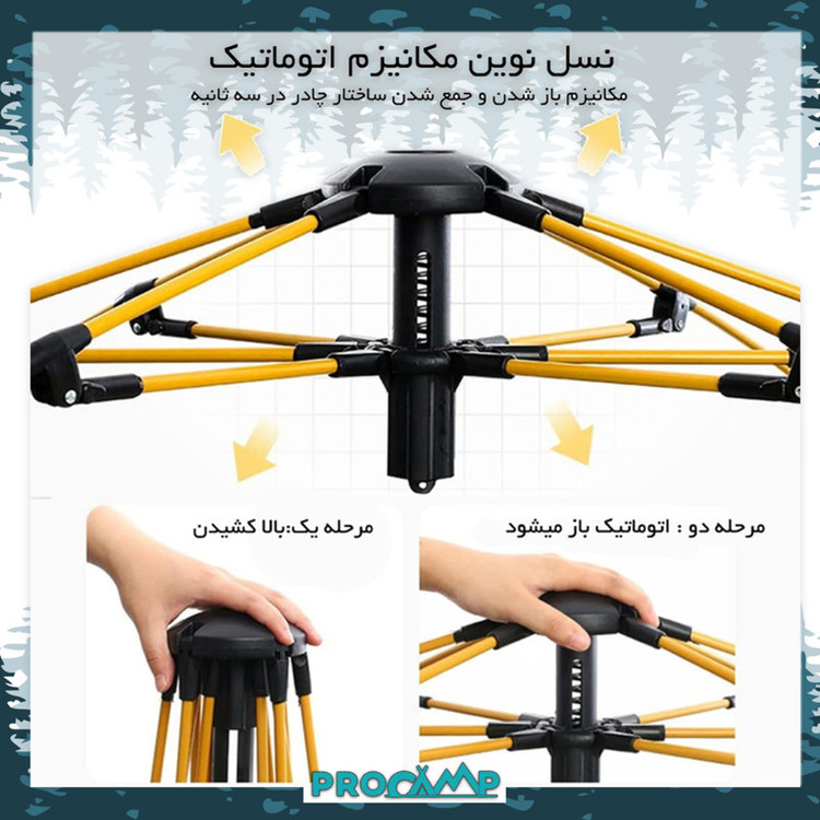 چادر کمپینگ 8 نفره پروکمپ مدل 6-8206