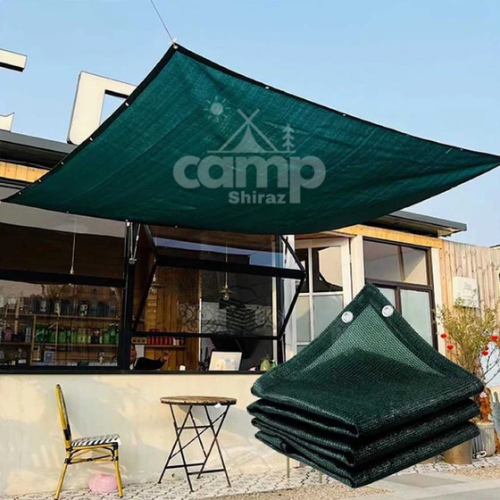 سایبان تورشید 4×8 با دو سال گارانتی با دوخت و دست و حلقه آماده نسب