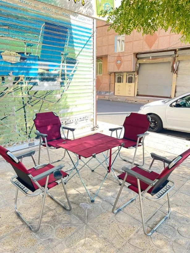 ست میز و صندلی ۴ نفره پلاس با ۹فنر بسیار مقاوم