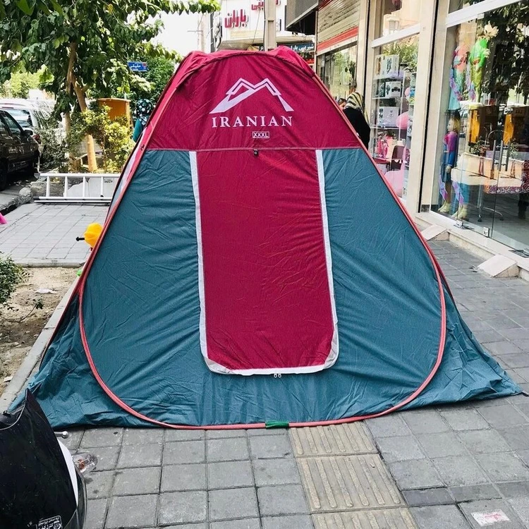 چادر مسافرتی 12 نفره مدل فنری تاشو کف ضخیم سفری ماشین صندلی موتور خودرو کد52