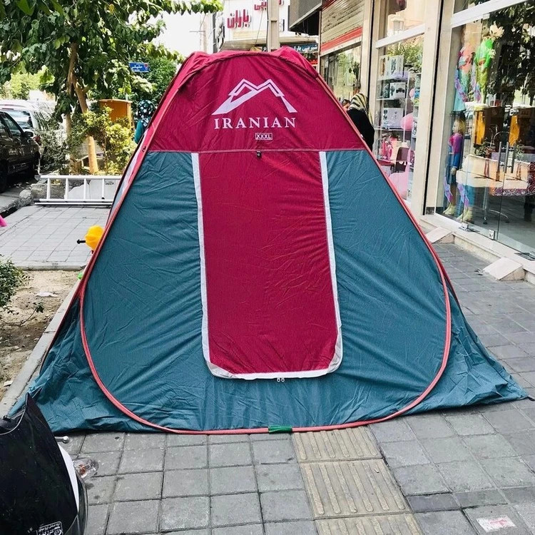 چادر مسافرتی 12 نفره مدل فنری تاشو کف ضخیم سفری ماشین صندلی موتور خودرو کد34